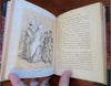 Knickleburys on Rhine river 1850 Thackeray 1st illustrated fine leather book