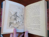 Knickleburys on Rhine river 1850 Thackeray 1st illustrated fine leather book