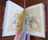 Knickleburys on Rhine river 1850 Thackeray 1st illustrated fine leather book