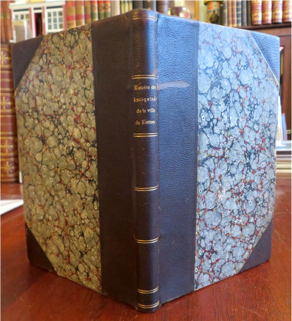 History & Antiquities of Nismes Belgium 1829 Menard illustrated guide book