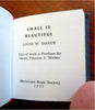 Small is Beautiful Miniature Book Society 1987 Louis Bondy limited Ed. book