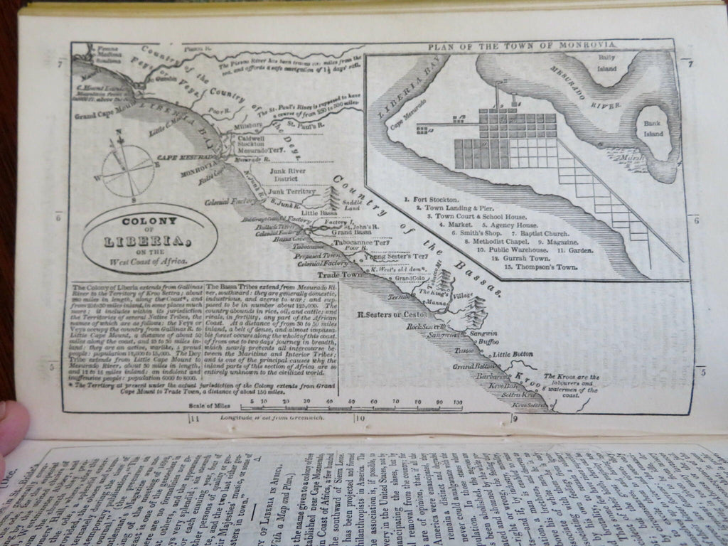 Africa Liberia map 1831 Gentleman's Magazine Historical Chronicle rare book