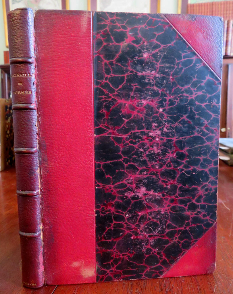 Life of Lazarille de Tormes Picaresque Novel 1886 illustrated leather book