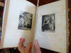 Vicar of Wakefield French Translation 1844 Goldsmith fine leather book 10 plates