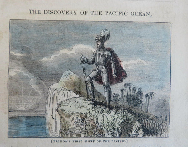 Pacific Ocean Balboa 1837 rare Tales of Travelers Exploration pamphlet