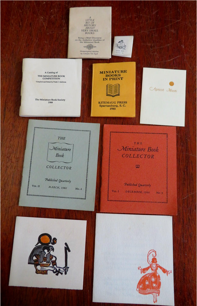 Miniature Book Lot x 9 Bibliographies ephemera c. 1960-80's various items