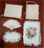 Greeting Cards Tokens of Affection c.1880's Lot x 5 fringe fabric ephemera