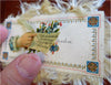 Greeting Cards Tokens of Affection c.1880's Lot x 5 fringe fabric ephemera