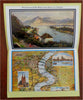 Rhine River Tourist Souvenir Panoramic Maps c. 1920-1950 Lot x 2 brochures