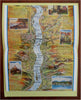 Rhine River Tourist Souvenir Panoramic Maps c. 1920-1950 Lot x 2 brochures