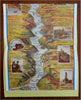 Rhine River Tourist Souvenir Panoramic Maps c. 1920-1950 Lot x 2 brochures