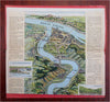 Rhine River Tourist Souvenir Panoramic Maps c. 1920-1950 Lot x 2 brochures