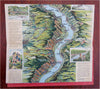 Rhine River Tourist Souvenir Panoramic Maps c. 1920-1950 Lot x 2 brochures