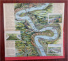 Rhine River Tourist Souvenir Panoramic Maps c. 1920-1950 Lot x 2 brochures
