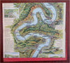 Rhine River Tourist Souvenir Panoramic Maps c. 1920-1950 Lot x 2 brochures