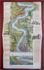 Rhine River Tourist Souvenir Panoramic Maps c. 1920-1950 Lot x 2 brochures