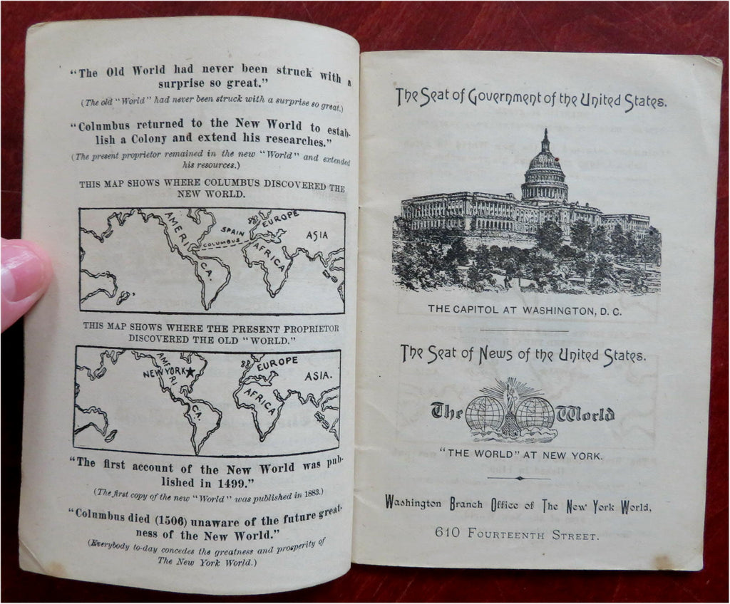 American History Benjamin Harrison & Presidents 1889 NY Newspaper promo booklet
