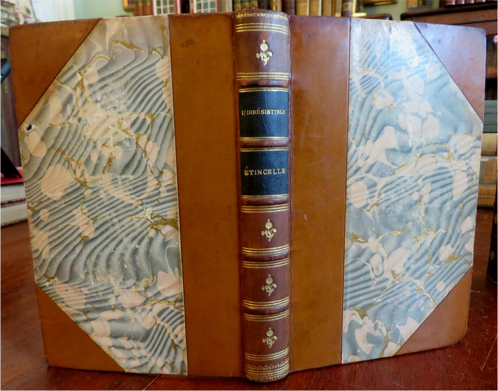 Etincelle L'Irrestisible French Literature 1893 lovely scarce leather book