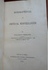William H. Prescott Memoirs & Critical Essays 1845 lovely leather book