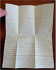 Marie Stone hand written letter Roxbury Massachusetts 1853 Advertising envelope