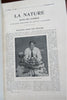 La Nature French Scientific Review Arts 1901 Illustrated rare 2 vol. leather set