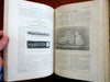 La Nature French Scientific Review Arts 1901 Illustrated rare 2 vol. leather set