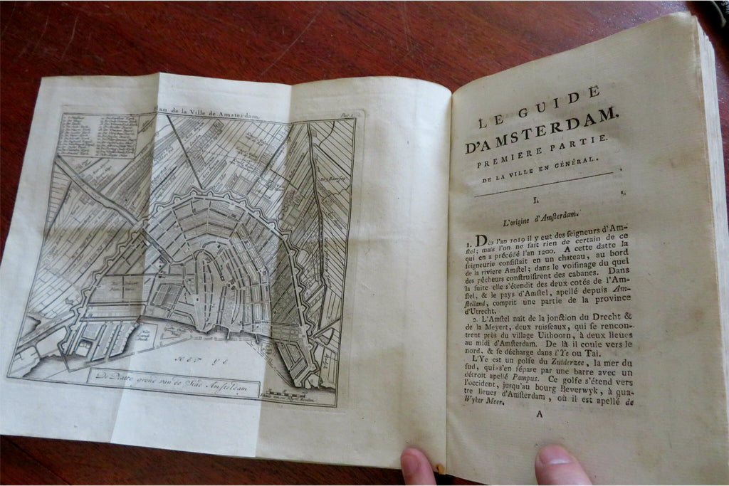 Amsterdam 1802 rare City Guide book by Covens w/ plan map & 28 engraved views