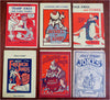 American Joke Books Clowns Hobos Lot x 6 c. 1920's illustrated humor books