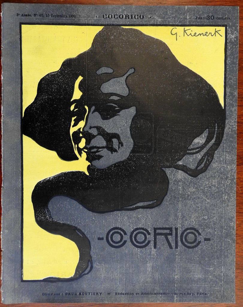 Female Portrait Kienerk cover splendid Cocorico 1900 French Art Nouveau magazine