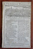 Georgia British Colony Prussia Victories Gaming War 1757 London Magazine engrvng