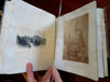 England Scrap Book Post Cards Portraits Views 1904 tourist travel leather album