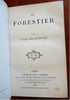 Le Forestier French Lit Novel 1880 Jules de Glouvet lovely green leather book