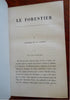 Le Forestier French Lit Novel 1880 Jules de Glouvet lovely green leather book