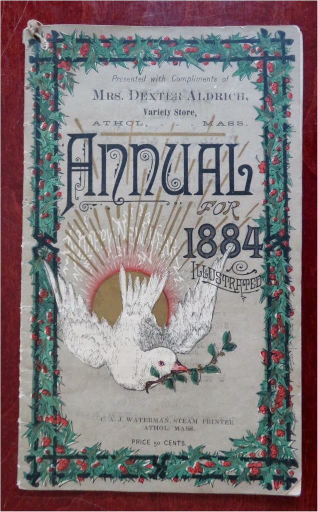 Annual Calendar & Almanac for 1884 American illustrated booklet