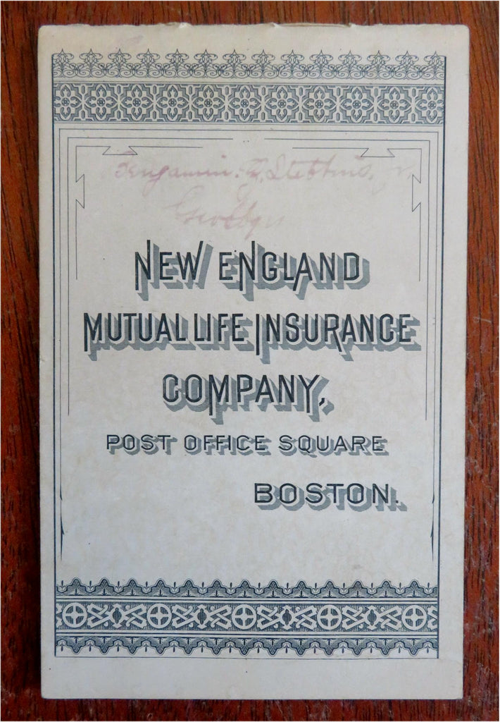 New England Mutual Life Insurance Company 1879 memoranda promotional booklet