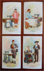 World Dress Costume 1892 Singer Sewing Machines lot x 35 Chromolitho Trade Cards