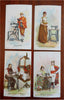 World Dress Costume 1892 Singer Sewing Machines lot x 35 Chromolitho Trade Cards