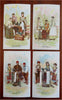 World Dress Costume 1892 Singer Sewing Machines lot x 35 Chromolitho Trade Cards