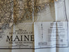 New England Road Auto maps c. 1930's set x 3 miniature folding maps w/ case