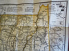 New England Road Auto maps c. 1930's set x 3 miniature folding maps w/ case