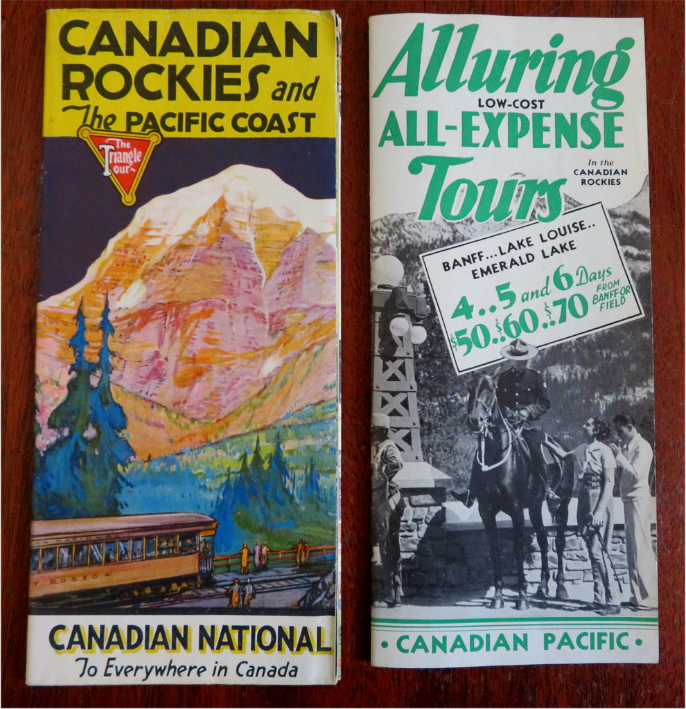 Canadian Railways Lot x 2 Travel Brochures c. 1930's tourist info w/ maps