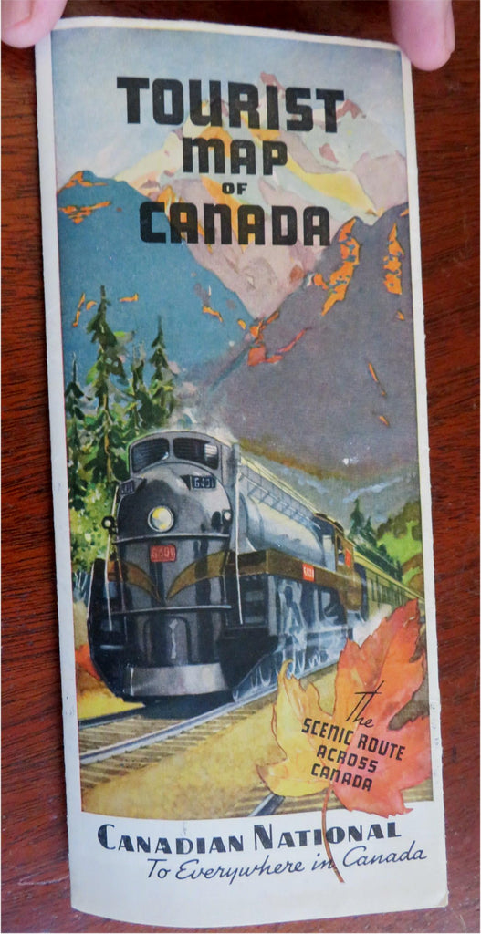 Canada Tourist Map Travel Info c. 1938 Canadian National vintage promo brochure