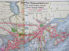 Canada Tourist Map Travel Info c. 1938 Canadian National vintage promo brochure
