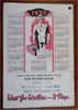 Pictorial U.S. map 1936 Watkins products Almanac Home Book Recipes Calendar