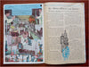 Business Cartoon World map 1933 W.T. Rawleigh Co. Good Health Almanac Astrology