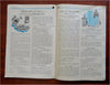 Business Cartoon World map 1933 W.T. Rawleigh Co. Good Health Almanac Astrology