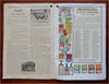 Business Cartoon World map 1933 W.T. Rawleigh Co. Good Health Almanac Astrology