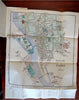 Cairo Egypt Tourist c. 1920's pictorial travel guide book w/ large map Pyramids