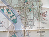Cairo Egypt Tourist c. 1920's pictorial travel guide book w/ large map Pyramids