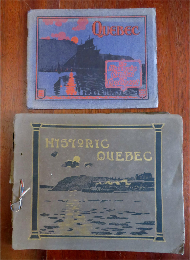 Quebec Canada Lot x 2 Souvenir view albums c. 1900 pictorial tourist book